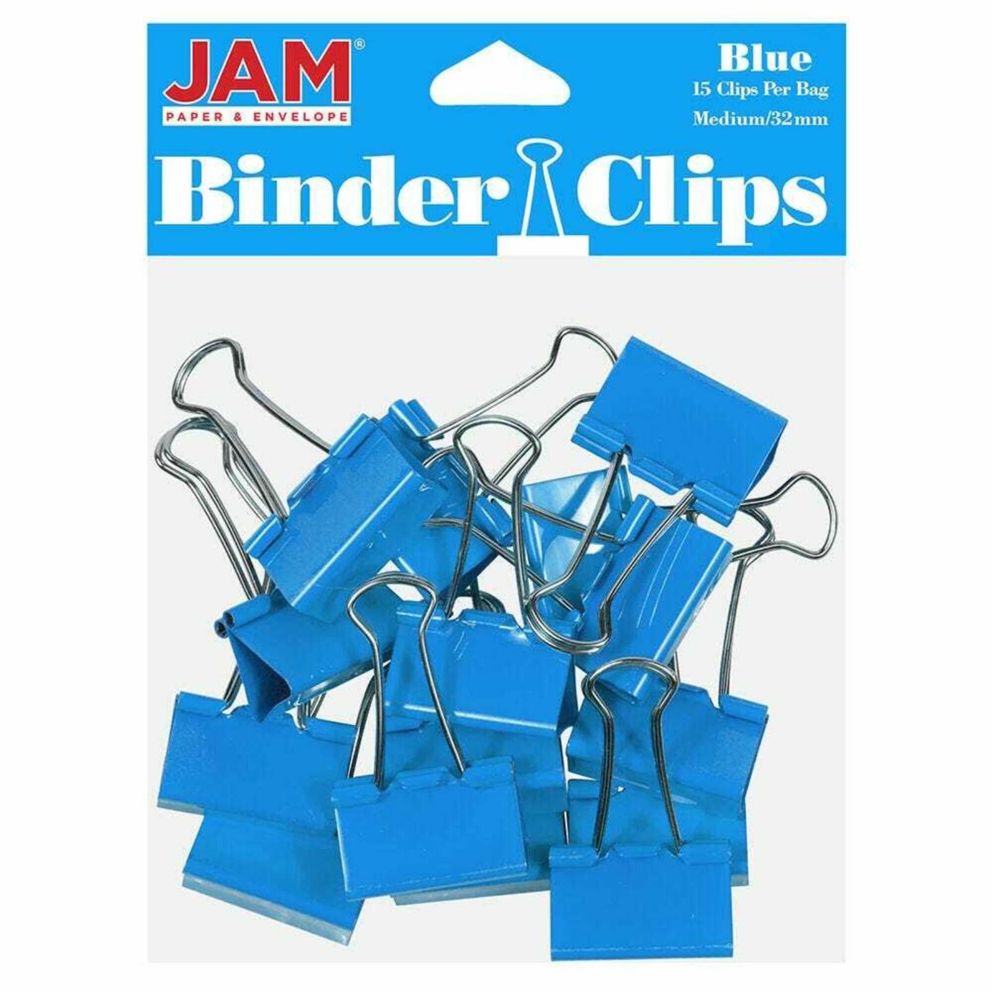JAM Paper 1.25" Colorful Binder Clips